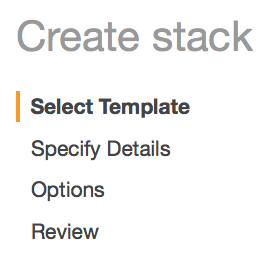 AWS Marketplace - スタックの作成ウィザード