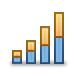 Icono de gráfico de barras apiladas