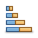 Icono de gráficos de columnas apiladas