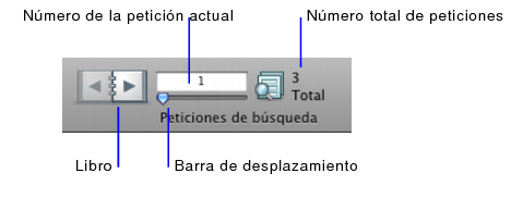 Controles de navegación en el modo Buscar