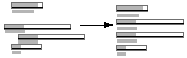 Esempio che mostra oggetti non allineati e con spaziatura e distribuzione non uniformi