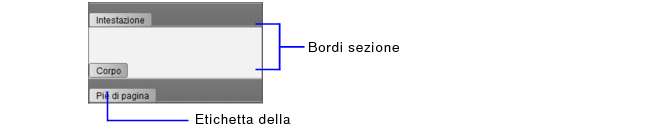 Etichetta e bordo sezione