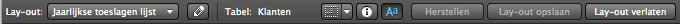 Lay-outbalk in de lay-outmodus in Mac OS