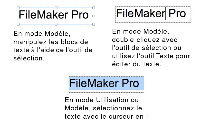 Exemple de sélection de texte