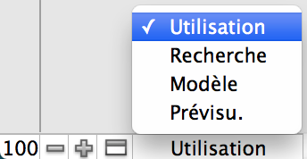 menu local Mode