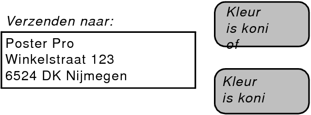Voorbeelden van afgekapte tekst in een lay-out