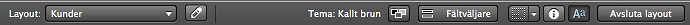 Layoutlisten i Layoutläge i Mac OS