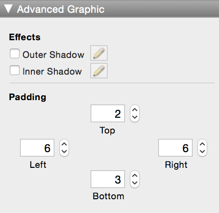 Advanced Graphic area of the Inspector