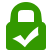 Icono de candado cerrado con una marca de verificación