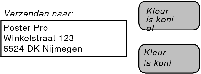 Voorbeelden van afgekapte tekst in een lay-out