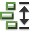 Botão Distribuir verticalmente