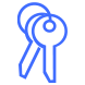 Symbol Schlüsselbund verwalten