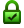 Pictogram van gesloten hangslot met een vinkje