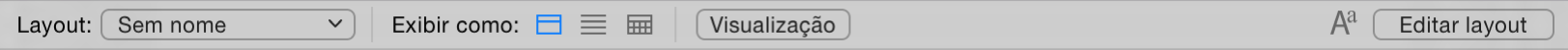 Barra de formatação no Modo de layout no OS X
