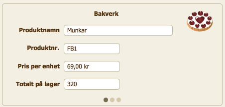 Glidkontroller som visar en glidpanel i Bearbetningsläge