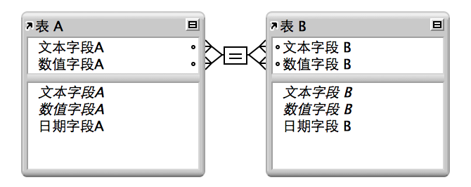 客户表和供应行项目表之间的多重标准关系