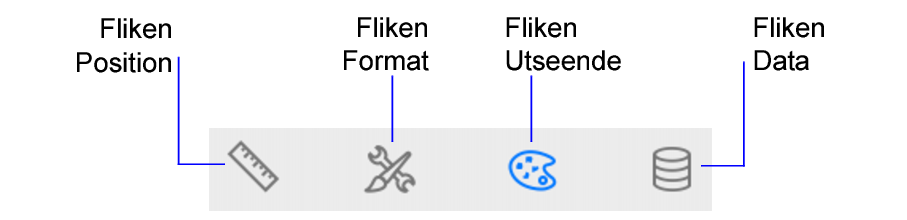 Ikoner för flikarna i Granskaren