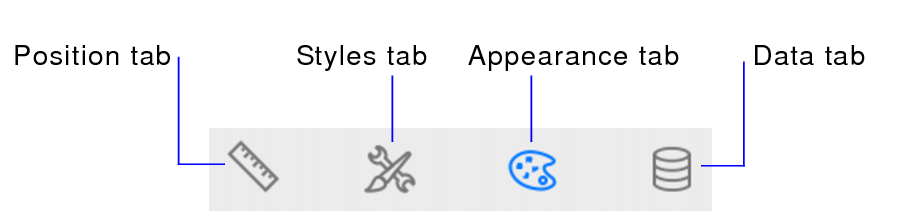 Inspector tabs buttons