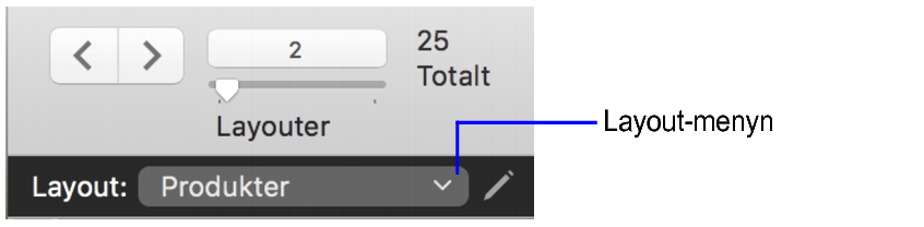 Verktyget Nedrullningsbar kalender