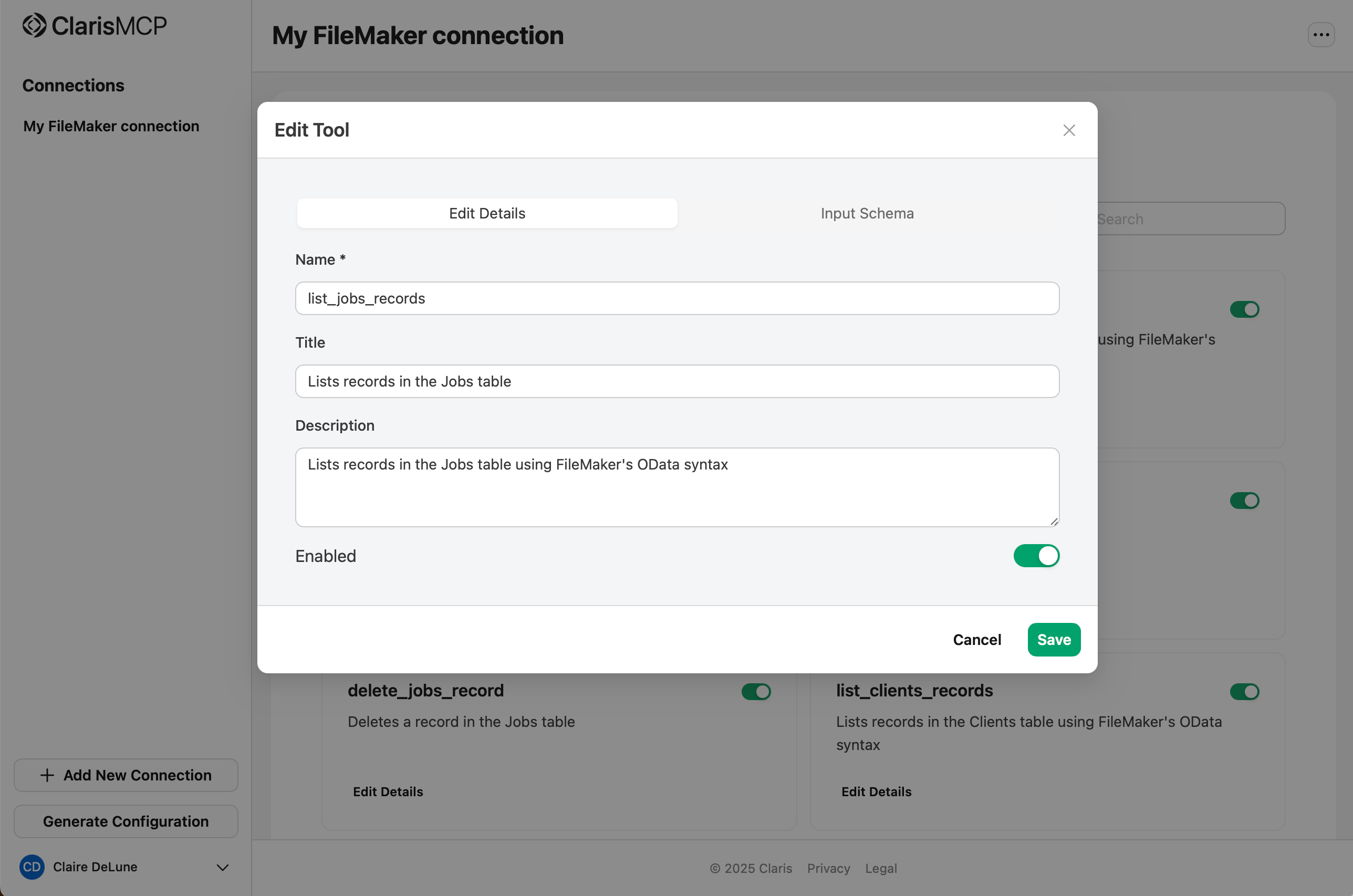 Claris MCP, Edit Tool, Details