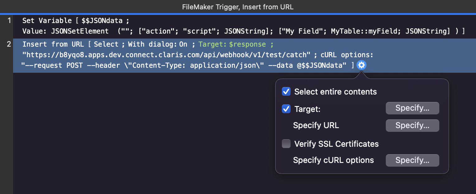 FileMaker Pro Script