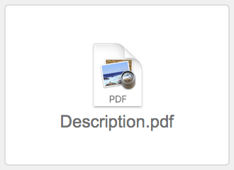 Rubrique Conteneur affichant une icône de fichier PDF