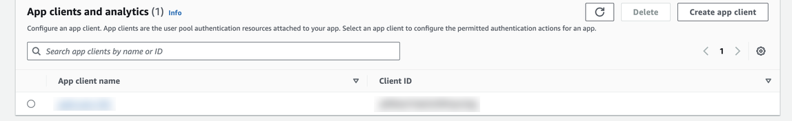 Amazon Cognito, clients d'applications et analyses