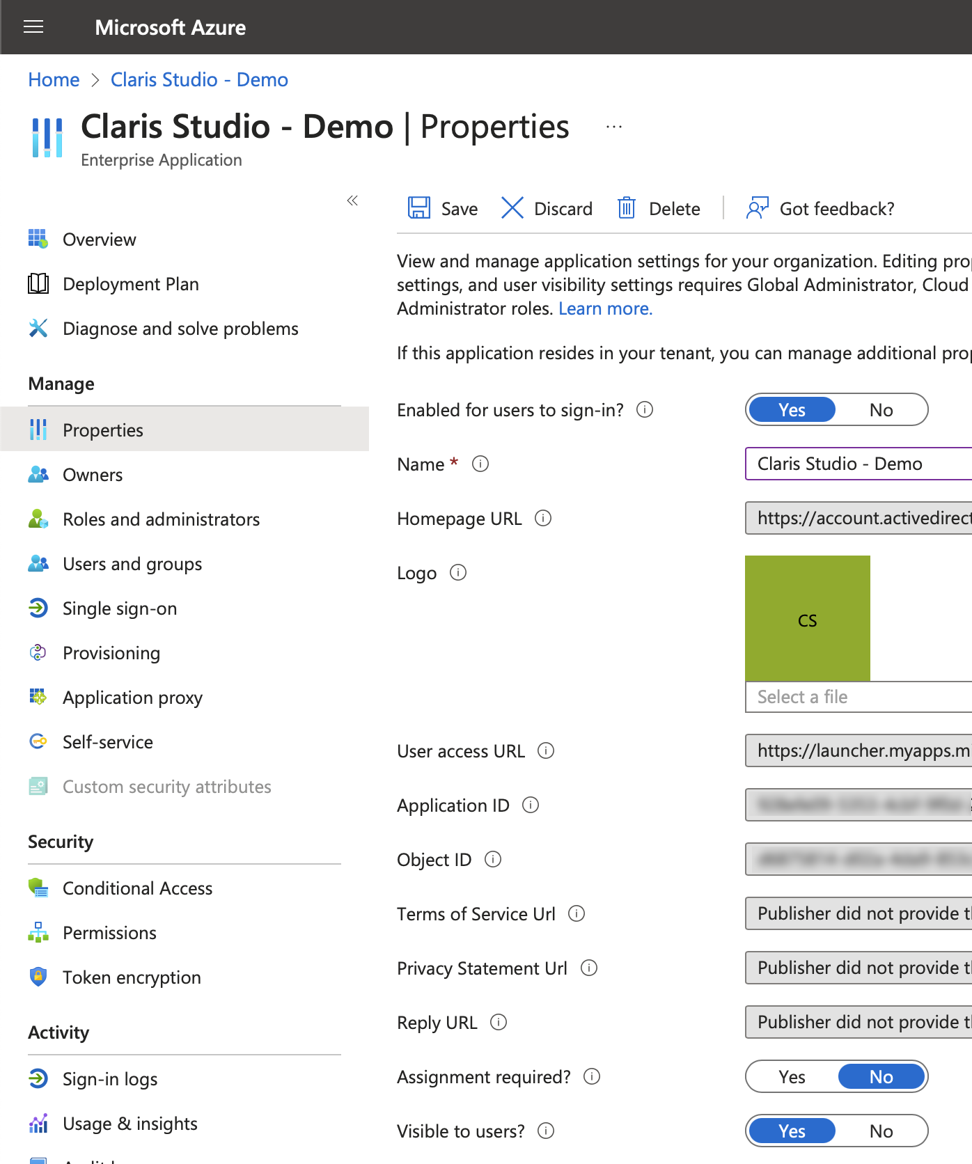 Microsoft Azure, Proprietà, Assegnazione richiesta?