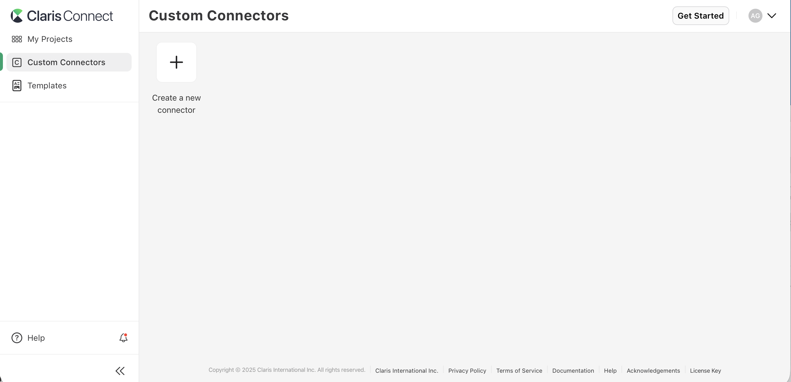 [Custom Connectors]、[Create a new custom connector]
